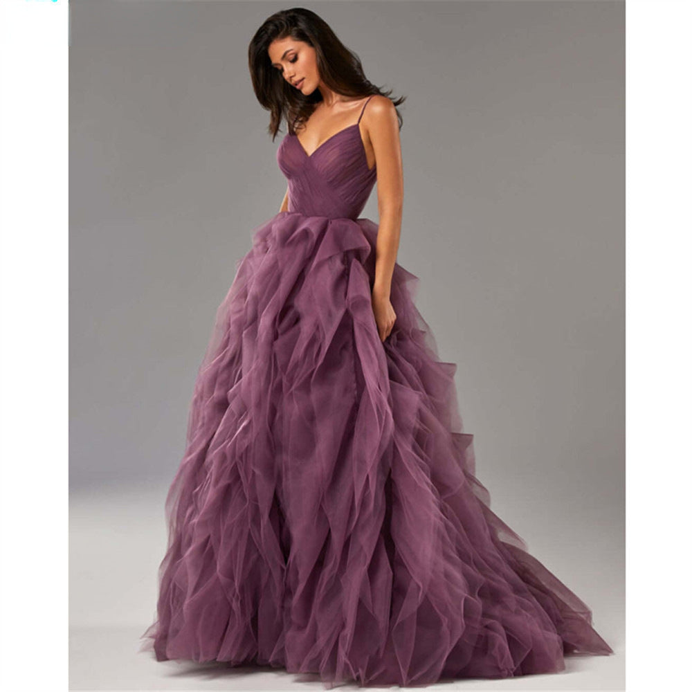 Rosie Ballkleid aus Mesh – Seitenansicht Lila
