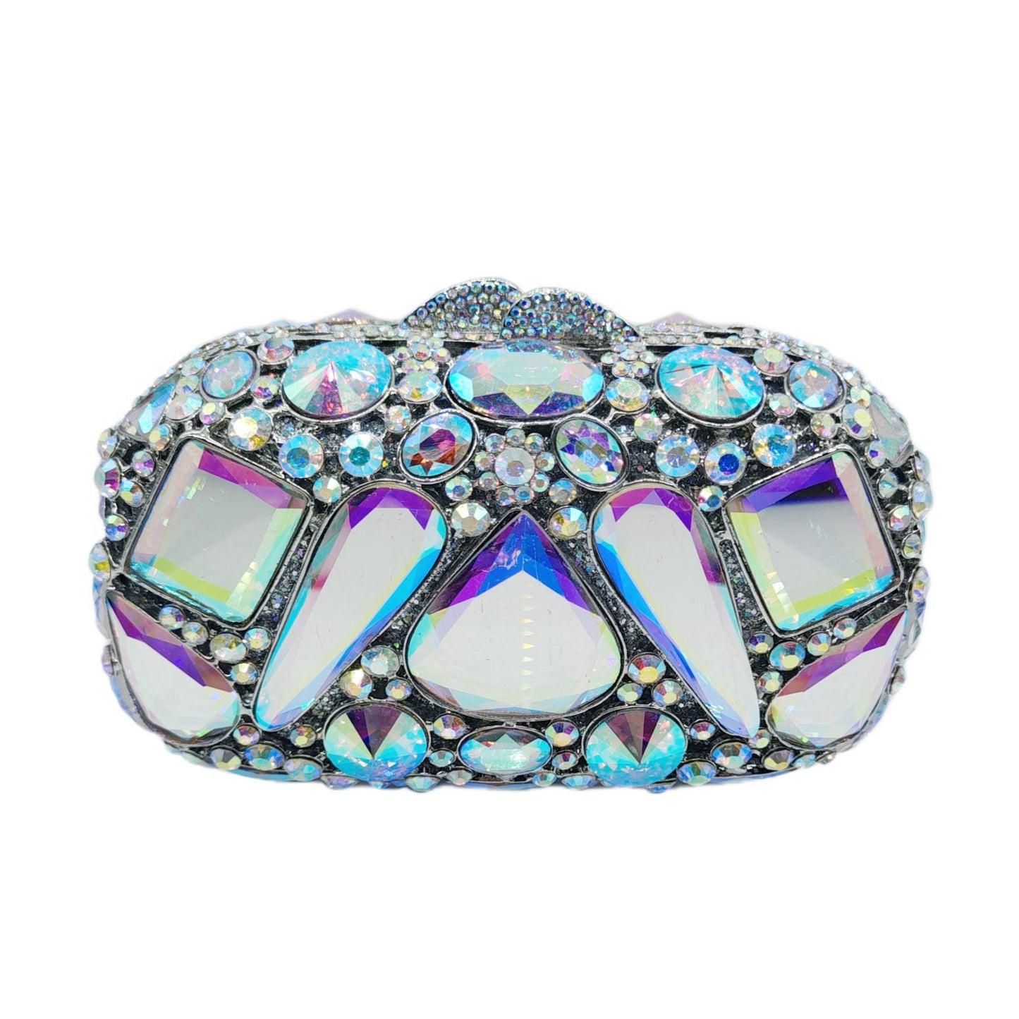 Kathrine Abend-Clutch in Aqua Marine mit Glasstrass – Elegante Damen-Clutch von Angeleyes & Beauty