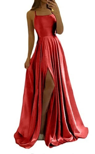 Lana Abendkleid mit Spaghetti Träger – Farbvariante Rot