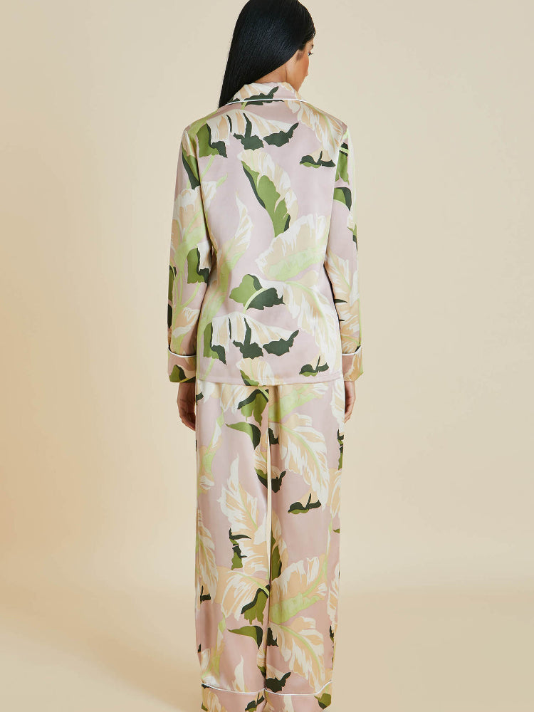 Naomi Satin Pyjama Set Ansicht von Hinten – Angeleyes & Beauty