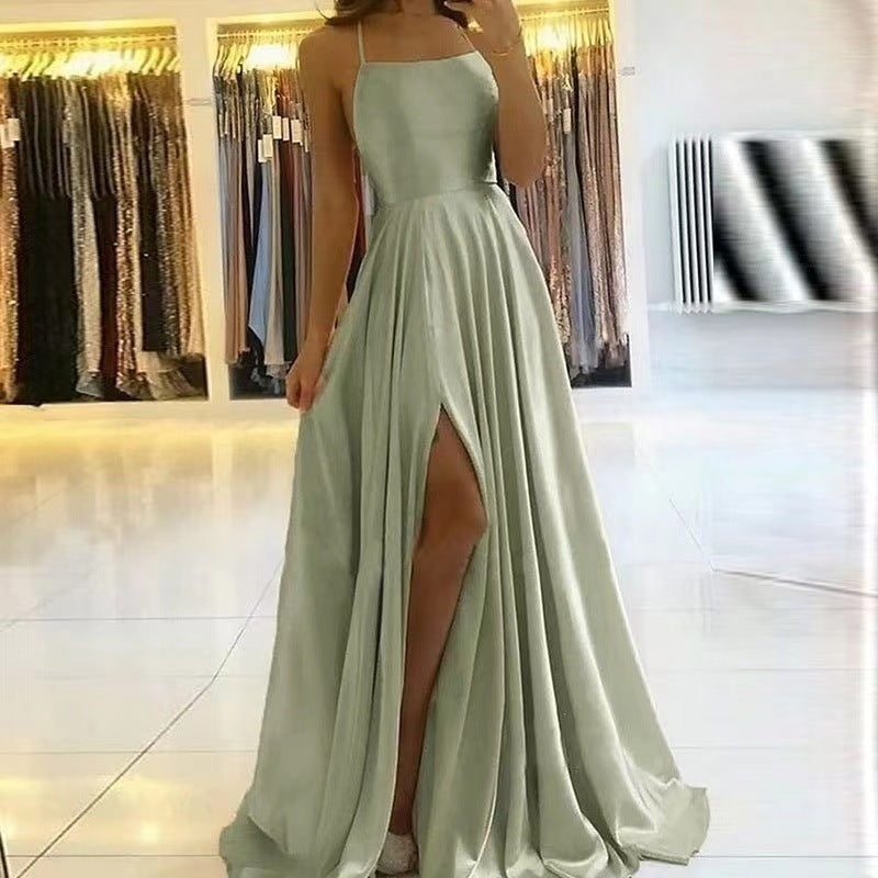Lana Elegantes Abendkleid aus  Polyester in Hellgrün – Frontansicht