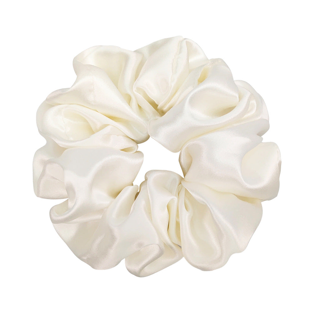 Seidener Haargummi in Edelweiss – Angeleyes & Beauty