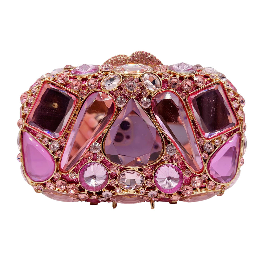 Kathrine Abend-Clutch in Lila mit Glasstrass – Elegante Damen-Clutch von Angeleyes & Beauty